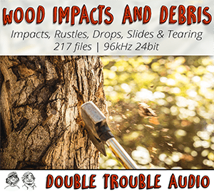 Wood Impacts and Debris sound effects library